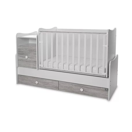 Lorelli Trend PLUS kombi ágy 70x165 - White & Artwood ÚJ 