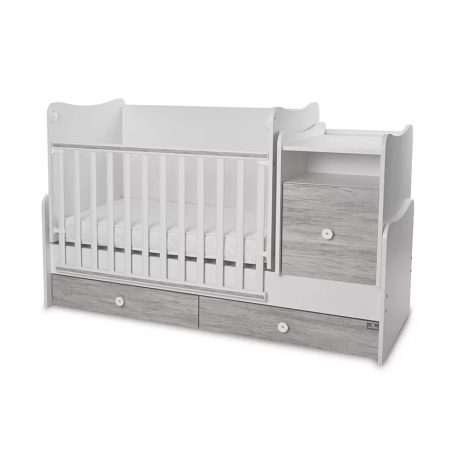 Lorelli Trend PLUS kombi ágy 70x165 - White & Artwood ÚJ 