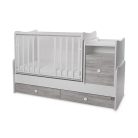 Lorelli Trend PLUS kombi ágy 70x165 - White & Artwood ÚJ 