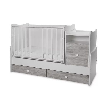 Lorelli Trend PLUS kombi ágy 70x165 - White & Artwood ÚJ 