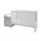 Lorelli Trend PLUS kombi ágy 70x165 - White & Light Oak ÚJ
