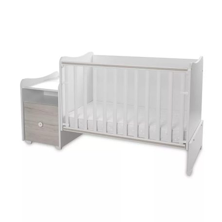 Lorelli Trend PLUS kombi ágy 70x165 - White & Light Oak ÚJ
