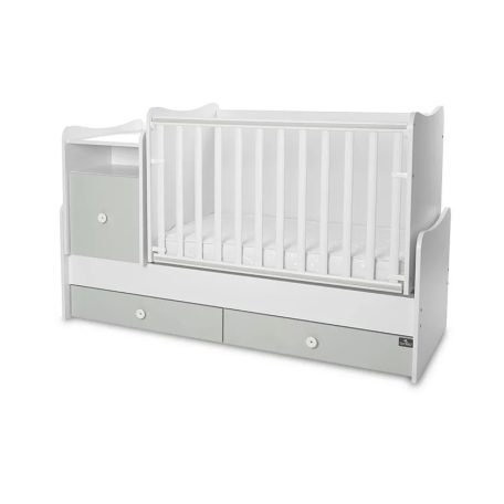 Lorelli Trend PLUS kombi ágy 70x165 - White & Milky Green ÚJ 