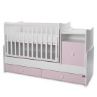 Lorelli Trend PLUS kombi ágy 70x165 - White & Orchid Pink ÚJ 
