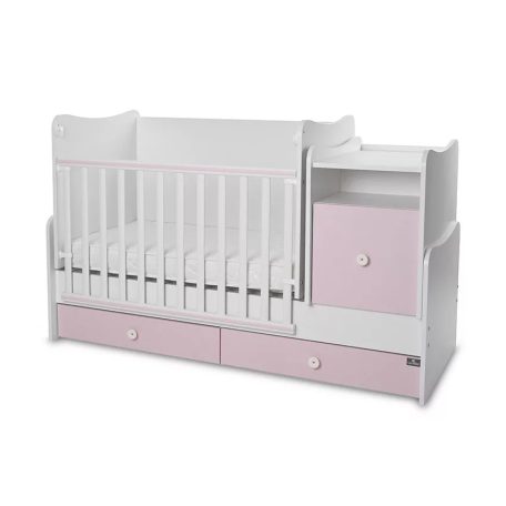 Lorelli Trend PLUS kombi ágy 70x165 - White & Orchid Pink ÚJ 