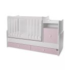 Lorelli Trend PLUS kombi ágy 70x165 - White & Orchid Pink ÚJ 