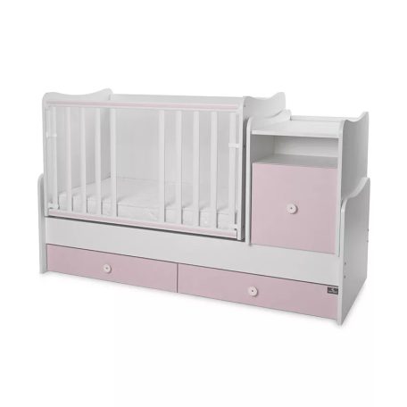 Lorelli Trend PLUS kombi ágy 70x165 - White & Orchid Pink ÚJ 