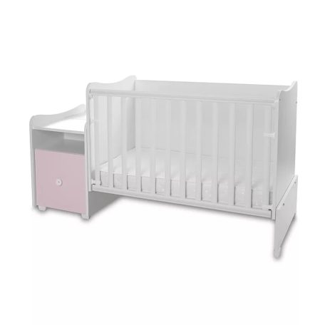 Lorelli Trend PLUS kombi ágy 70x165 - White & Orchid Pink ÚJ 