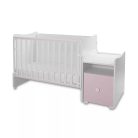 Lorelli Trend PLUS kombi ágy 70x165 - White & Orchid Pink ÚJ 