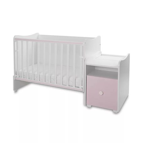 Lorelli Trend PLUS kombi ágy 70x165 - White & Orchid Pink ÚJ 