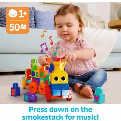   Fisher-Price: ABC zenélő vonat építőjáték - Mega Bloks