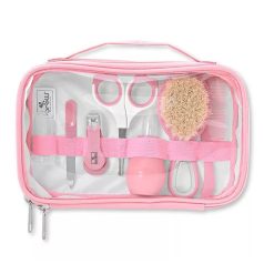 Lorelli ápolási szett átlátszó tartóban - blush pink