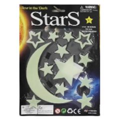 Sötétben világító hold és csillagok 