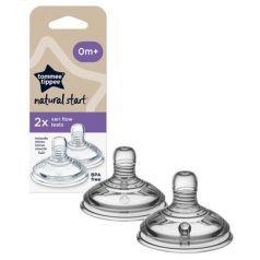   Tommee Tippee Natural Start 2db-os Változtatható átfolyású etetőcumi 0 hó+