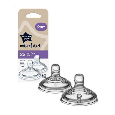 Tommee Tippee Natural Start 2db-os Változtatható átfolyású etetőcumi 0 hó+