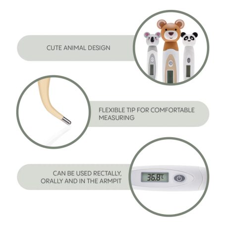 Zopa digitális lázmérő - flexibilis 30mp - panda