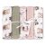 Sensillo 5  db-os színes,mintás textil pelenka - Teddy Pink