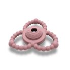 Lorelli Természetes szilikon csörgő-rágóka - Deep Pink 