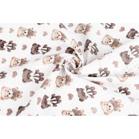 Sensillo 5  db-os színes,mintás textil pelenka - Teddy Beige