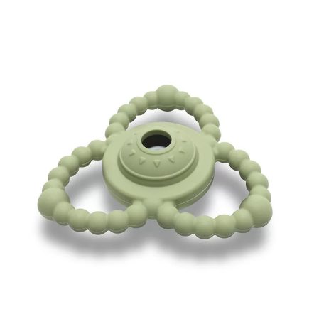 Lorelli Természetes szilikon csörgő-rágóka - Fresh Green 