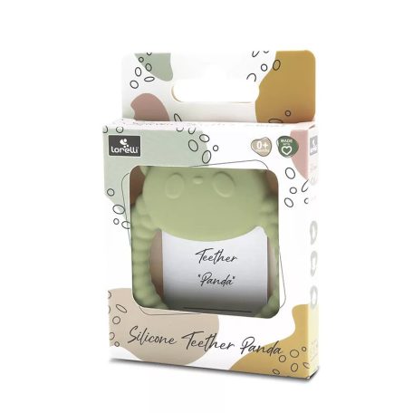 Lorelli Panda természetes szilikon rágóka - Fresh Green 