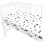Baby Shop 60*120 cm pamut,gumis lepedő - kék maci