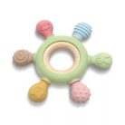 Lorelli Kormánykerék szilikon és bükkfa rágóka - Fresh Green 