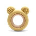 Lorelli Maci szilikon és bükkfa rágóka - Yellow 