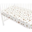 Baby Shop 60*120 cm pamut,gumis lepedő - bézs kacsa 