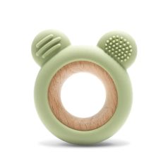 Lorelli Maci szilikon és bükkfa rágóka - Fresh Green 