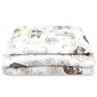 Baby Shop ágynemű huzat 90*120cm - Felhőn alvó állatok bézs