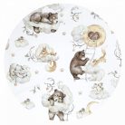 Baby Shop ágynemű huzat 90*120cm - Felhőn alvó állatok bézs