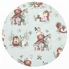   Baby Shop pamut/bársony kétoldalas babapléd 75*100 cm  -  Let's Go! menta/bézs 