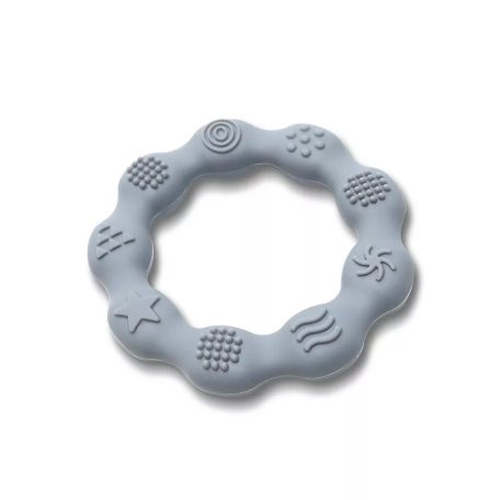 Lorelli Természetes szilikon rágóka karika - Grey 