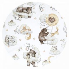   Baby Shop 3 részes ágynemű garnitúra - Felhőn alvó állatok bézs