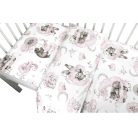 Baby Shop ágynemű huzat 90*120cm - Felhőn alvó állatok rózsaszín