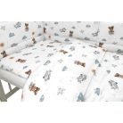 Baby Shop 3 részes ágynemű garnitúra - kék maci 