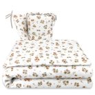 Baby Shop 3 részes ágynemű garnitúra - bézs kacsa 