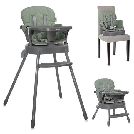 Lorelli Siesta 3az1-ben fix etetőszék - Green Leather 