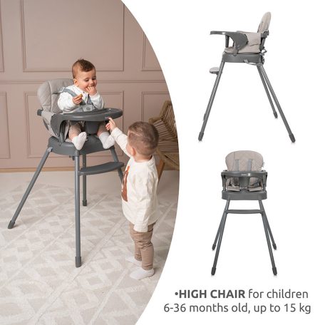 Lorelli Siesta 3az1-ben fix etetőszék - Green Leather 