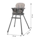 Lorelli Siesta 3az1-ben fix etetőszék - Grey Leather