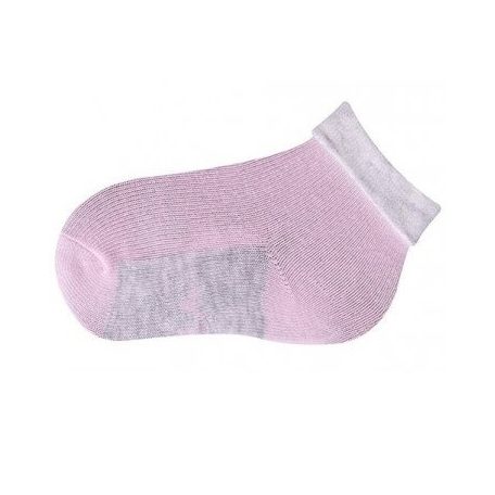 Yo! Baby pamut zokni 3-6 hó - rózsaszín/szürke