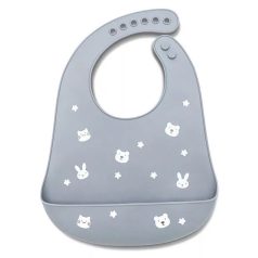 Lorelli szilikon előke - grey 