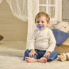 Chicco Physio Soft cumi 6-16 hó puha szilikon - kék