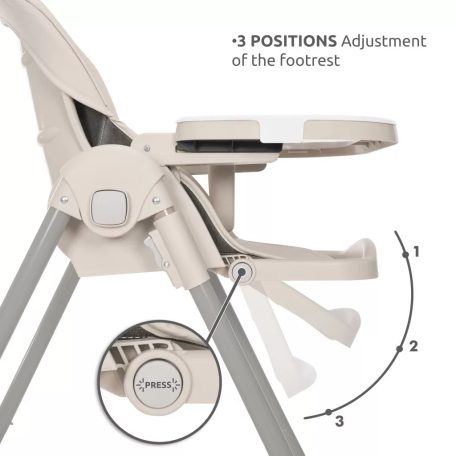 Lorelli Tummy Time multifunkciós etetőszék - Beige 