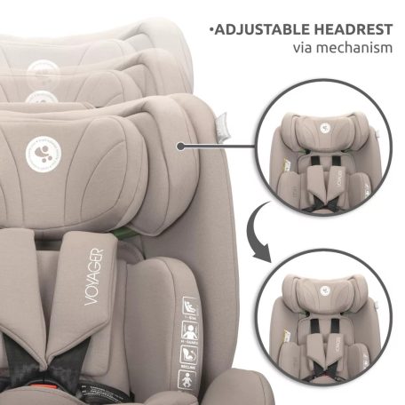 Lorelli Voyager i-Size autósülés 40-150cm + nyakpárna - Beige