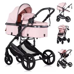   Chipolino Amore 3:1 babakocsi mózessé alakítható sportrésszel - Pink Marshmallow 