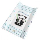 Babastar merev pelenkázó lap 50*80 cm - kék panda és mamája
