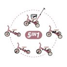 P&M Turbo 5in1 Multifunkciós tricikli - Dusty Rose