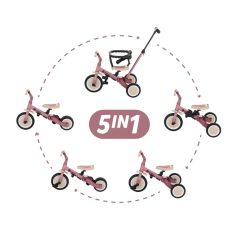 P&M Turbo 5in1 Multifunkciós tricikli - Dusty Rose